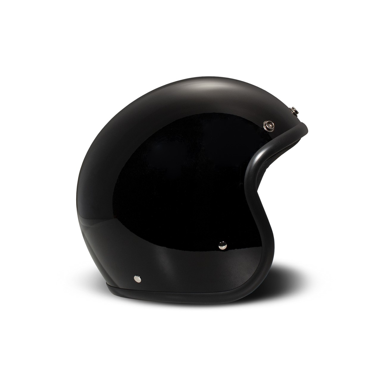 DMD Jethelm Retro, schwarz, glänzend, Solid Black,Fiberglas, ECE 22.06