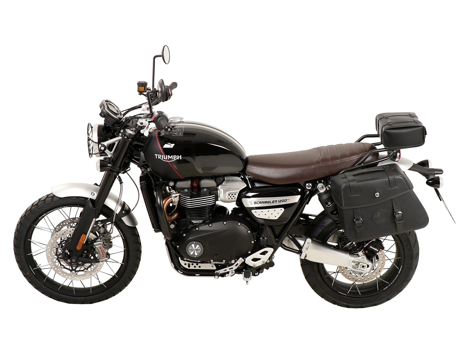 Seitenträger einseitig links schwarz C-Bow für Triumph Scrambler 1200 XC (2019-)