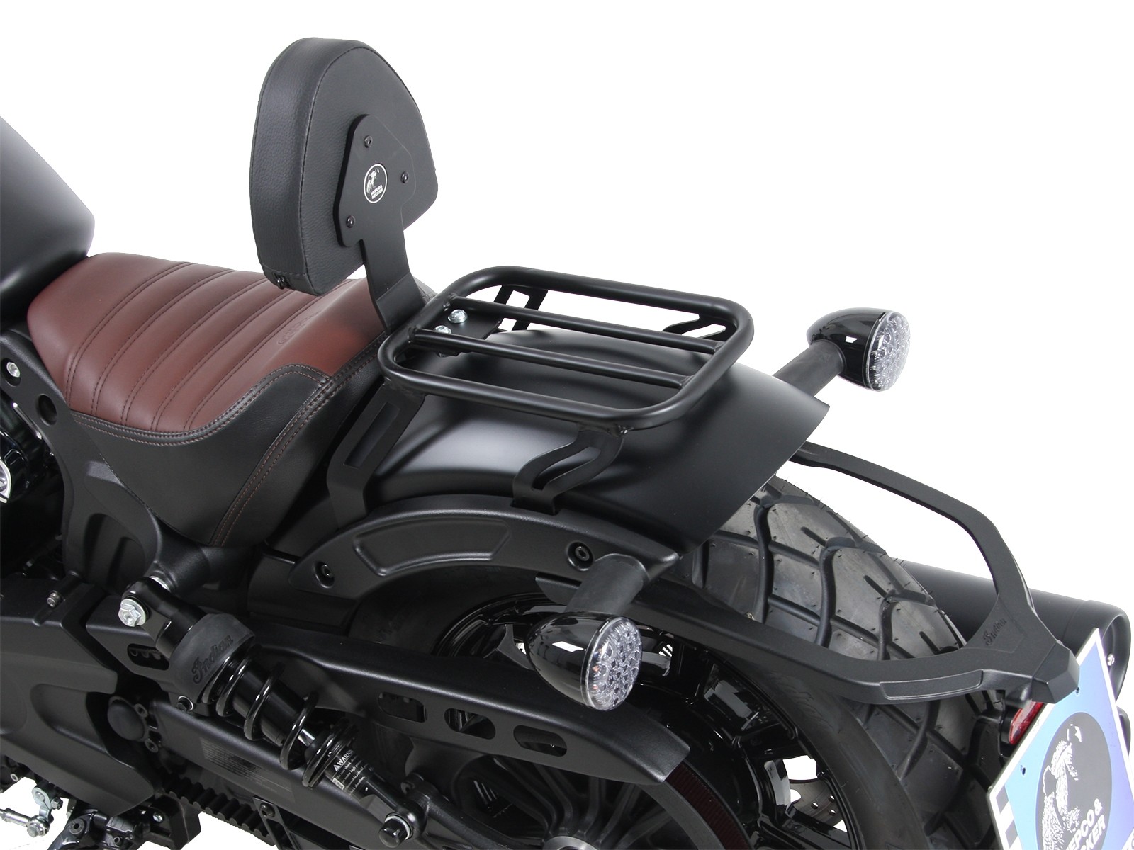 Solorack mit Rückenpolster schwarz für Indian Scout Bobber (2017-)