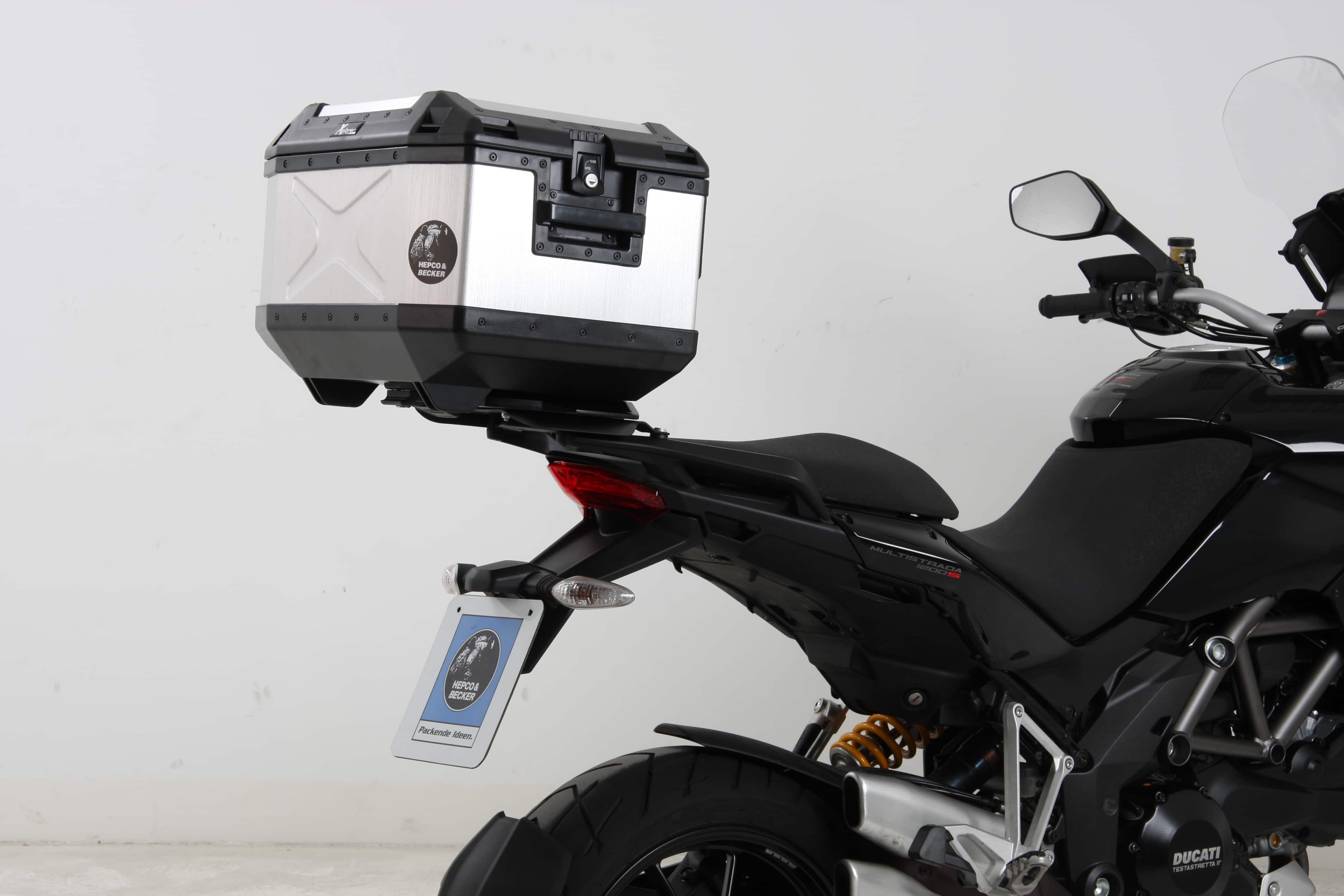 Alurack Topcaseträger schwarz für Ducati Multistrada 1200 /S (10-14) Hepco & Becker