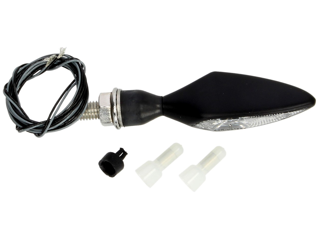 Kellermann Blinker, Rhombus, Stahl, LED, VL/HR, 12 V, schwarz seidenmatt, M8x20, E-geprüft