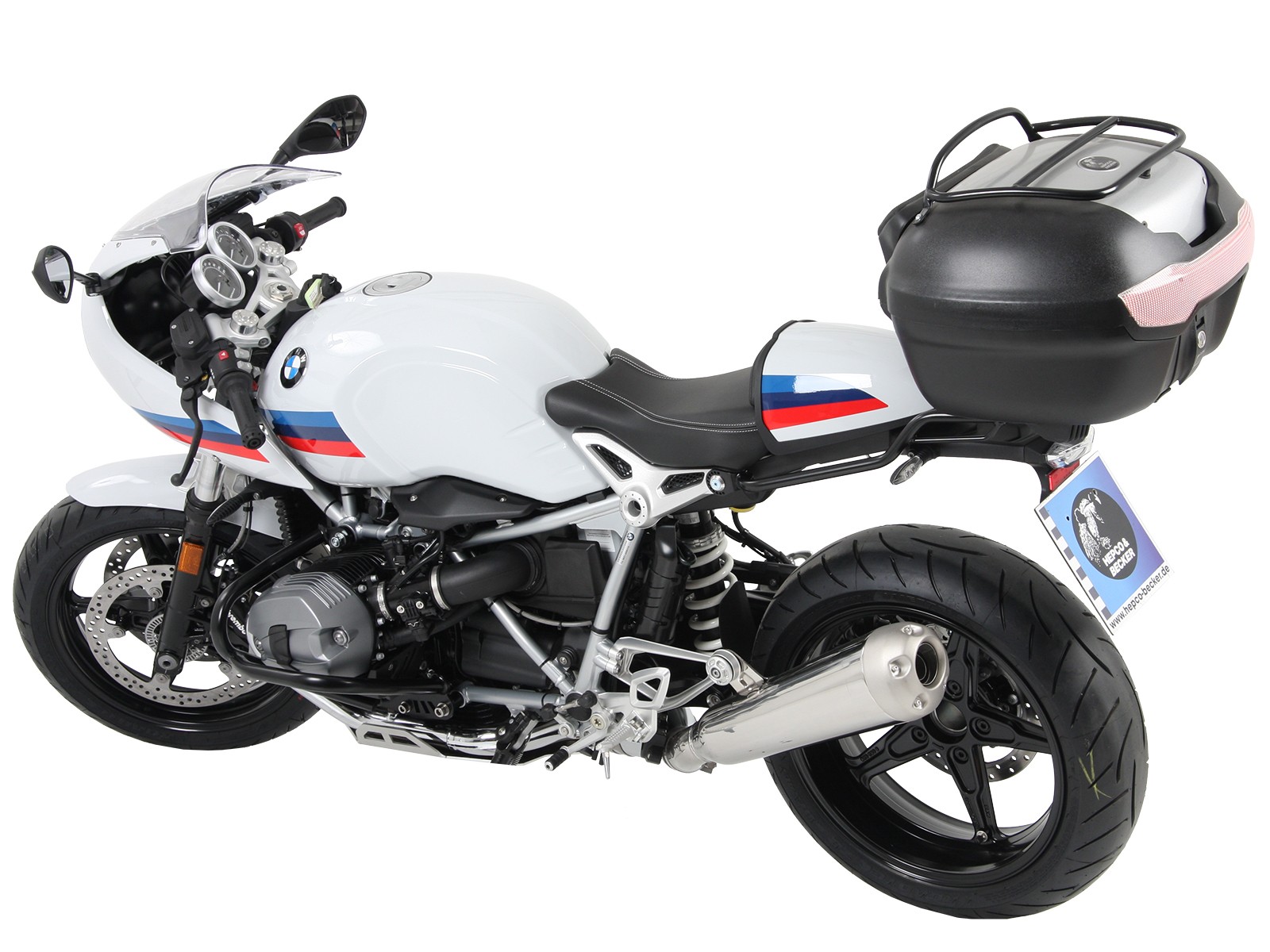 Alurack Topcase-Träger schwarz für BMW R nineT Racer (17-20) Hepco & Becker