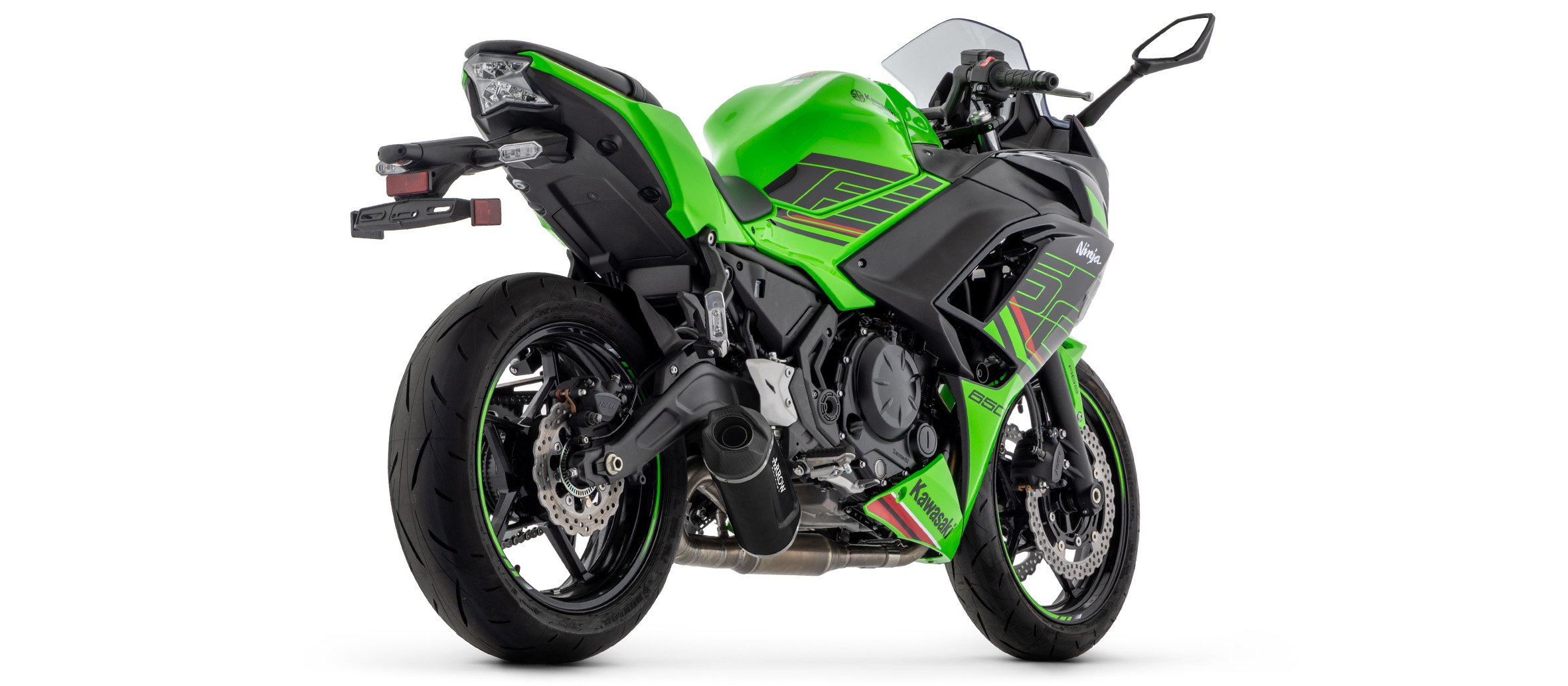 ARROW Auspuffanlage INDY RACE EVO Titan mit Carbon-Endkappe für Kawasaki Ninja 650 / Z 650 (24-)