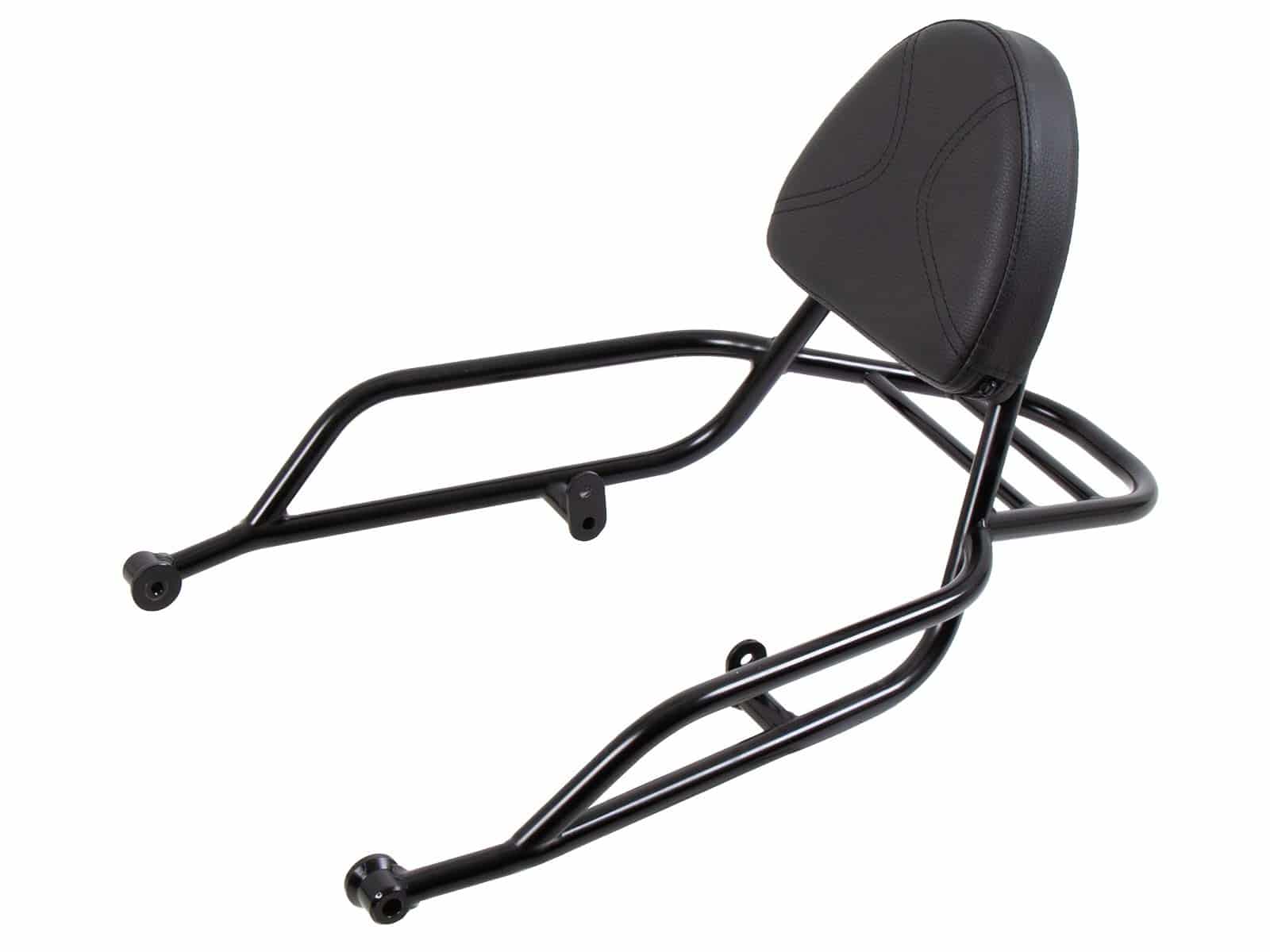 Sissybar mit Gepäckträger schwarz für Moto Guzzi V7 850 Special/Stone/Centenario (21-24)