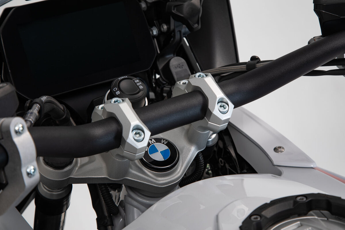 SW-Motech Lenkerverlegung, silber, H=32 mm, Verlegung um 25 mm für BMW R 1200 GS LC