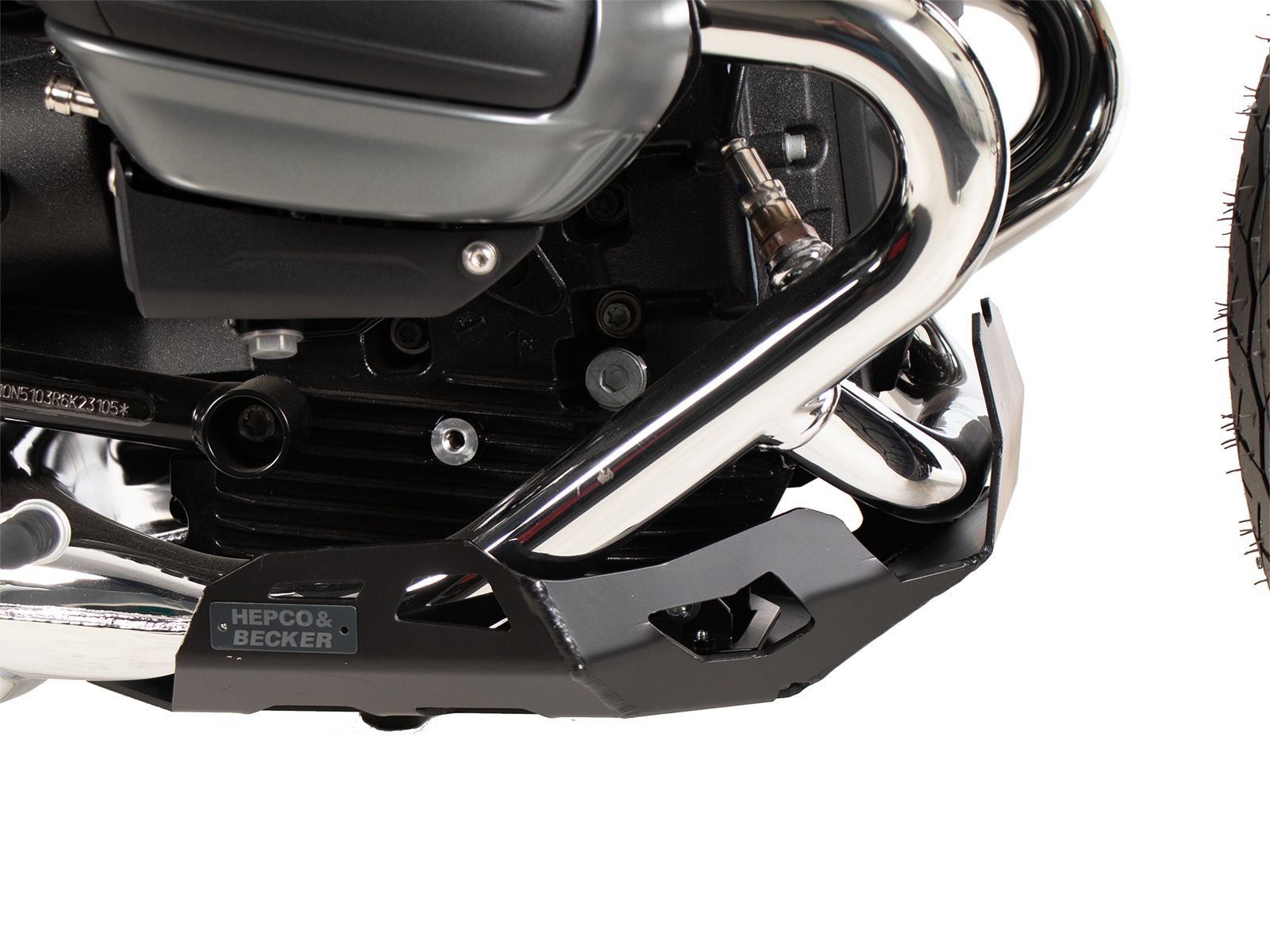 Motorschutzplatte schwarz für BMW R 12 (24-) Hepco & Becker