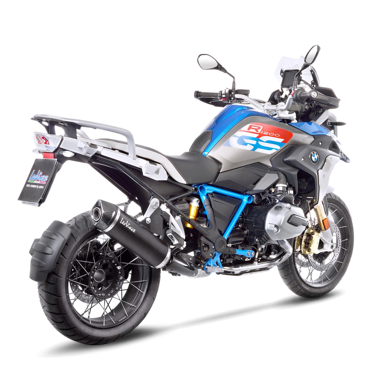 LeoVince Auspuffanlage SBK Nero für BMW R 1200 GS /Adventure, schwarz, slip on, Euro4, E-Gutachten