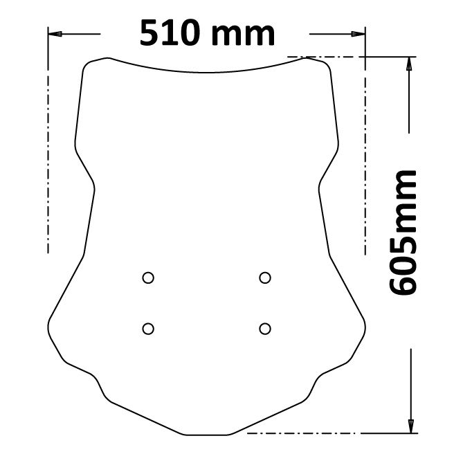 Hohes Windschild für Suzuki V-Strom 1050 (20-)