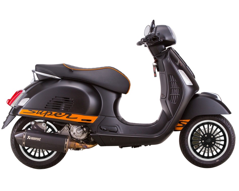 Felge vorne/hinten für Vespa GTS/​GTS Super/​GTV/​GT 125-300ccm, schwarz mit poliertem Rand