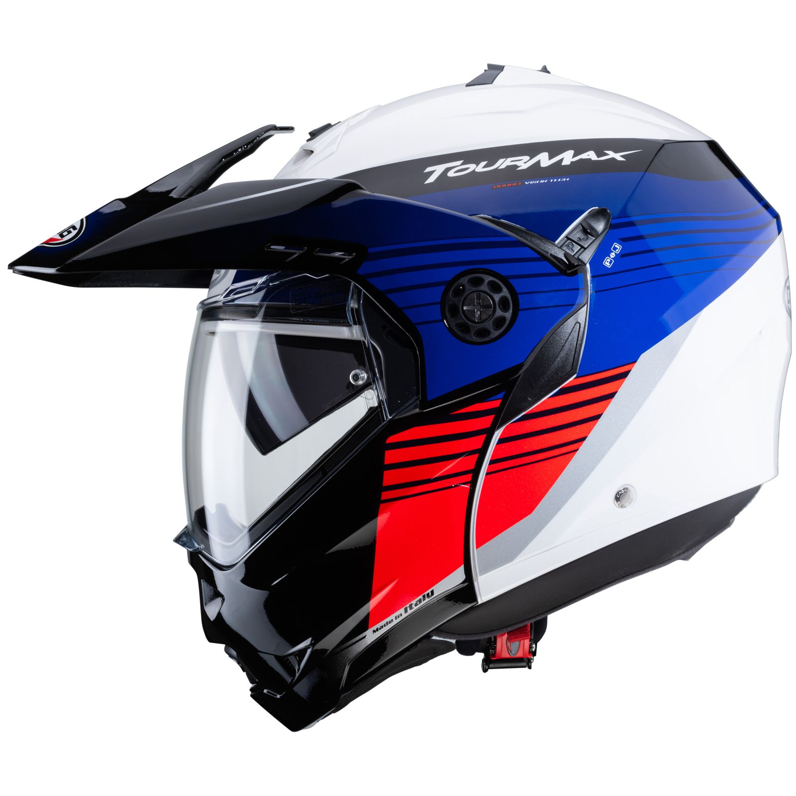 Caberg Helm Tourmax Titan, weiß/blau-rot