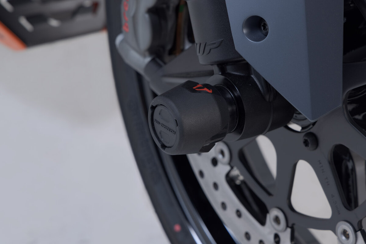 SW-Motech Sturzpad-Kit für Vorderachse schwarz für KTM Modelle