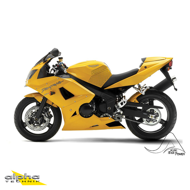 Stompgrip schwarz, Volcano, für Triumph Daytona 650, 2005-06