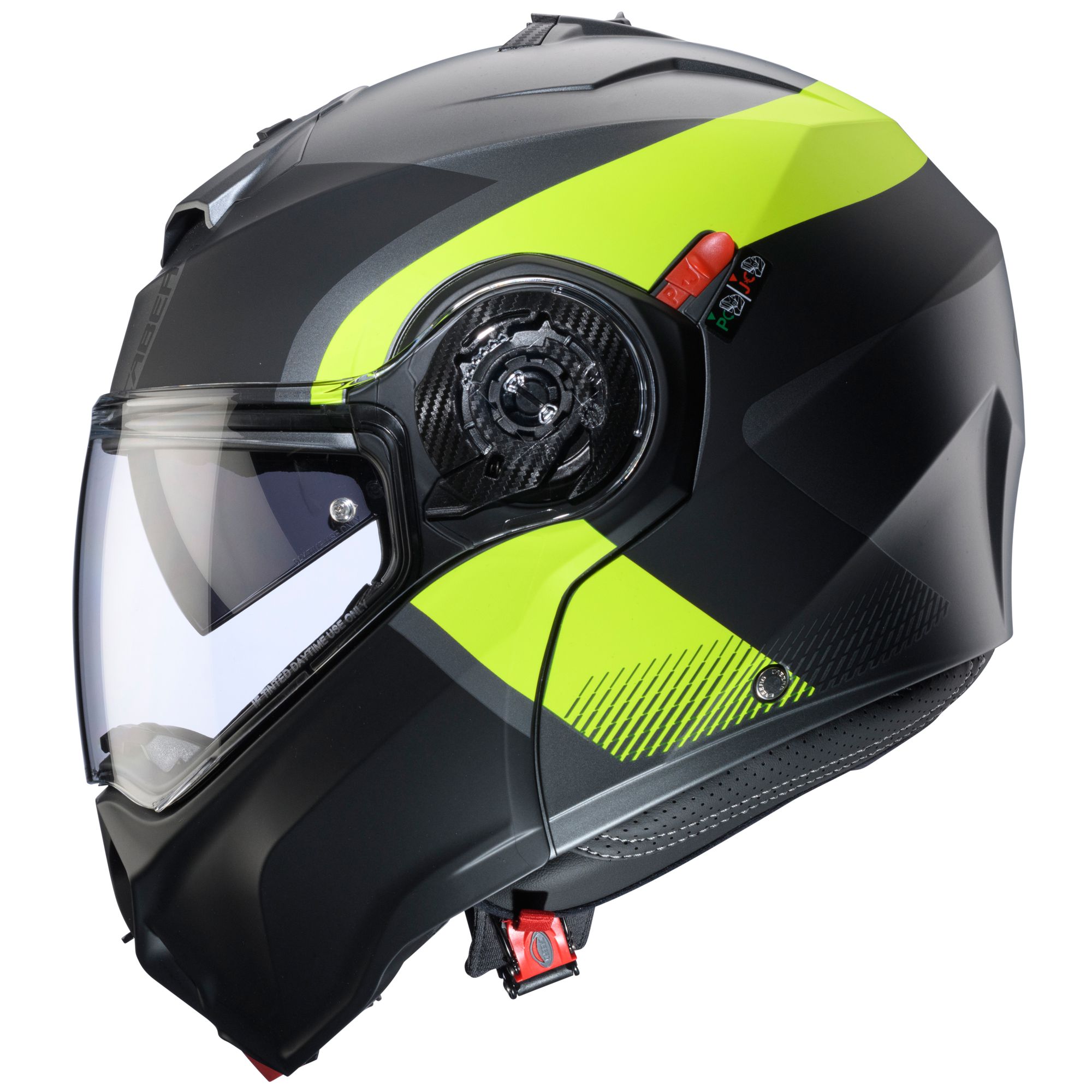 Caberg Helm Duke Evo Indy matt-gun metallic/schwarz-fluo-gelb