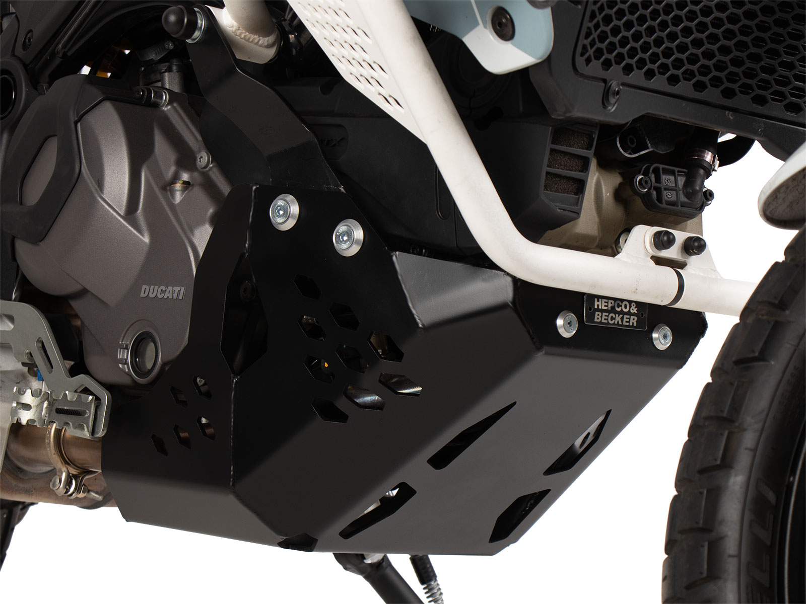 Motorschutzplatte schwarz für Ducati Desert X Rally (24-) Hepco & Becker