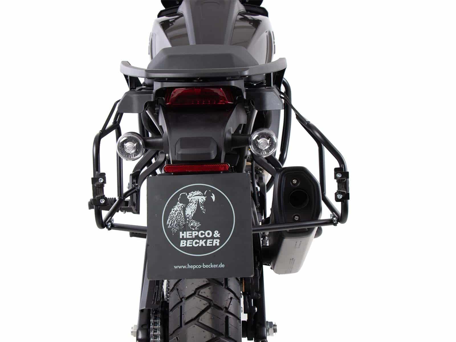 Kofferträgerset Cutout inkl. Kofferset Xplorer Cutout silber für Harley Davidson Pan America (21-)