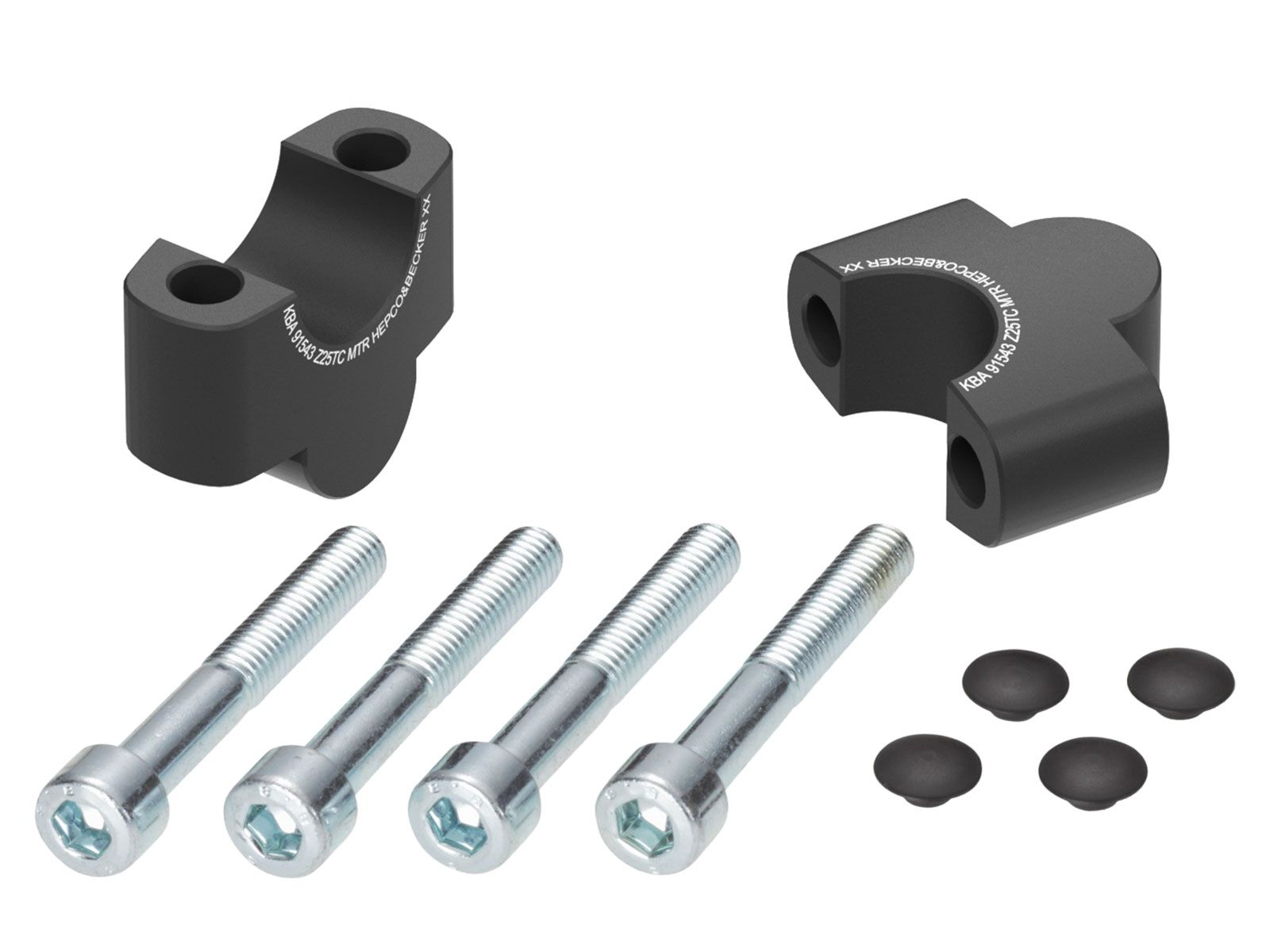 Lenkererhöhung H=25 mm schwarz für Honda CMX 500 Rebel (17-) Hepco & Becker