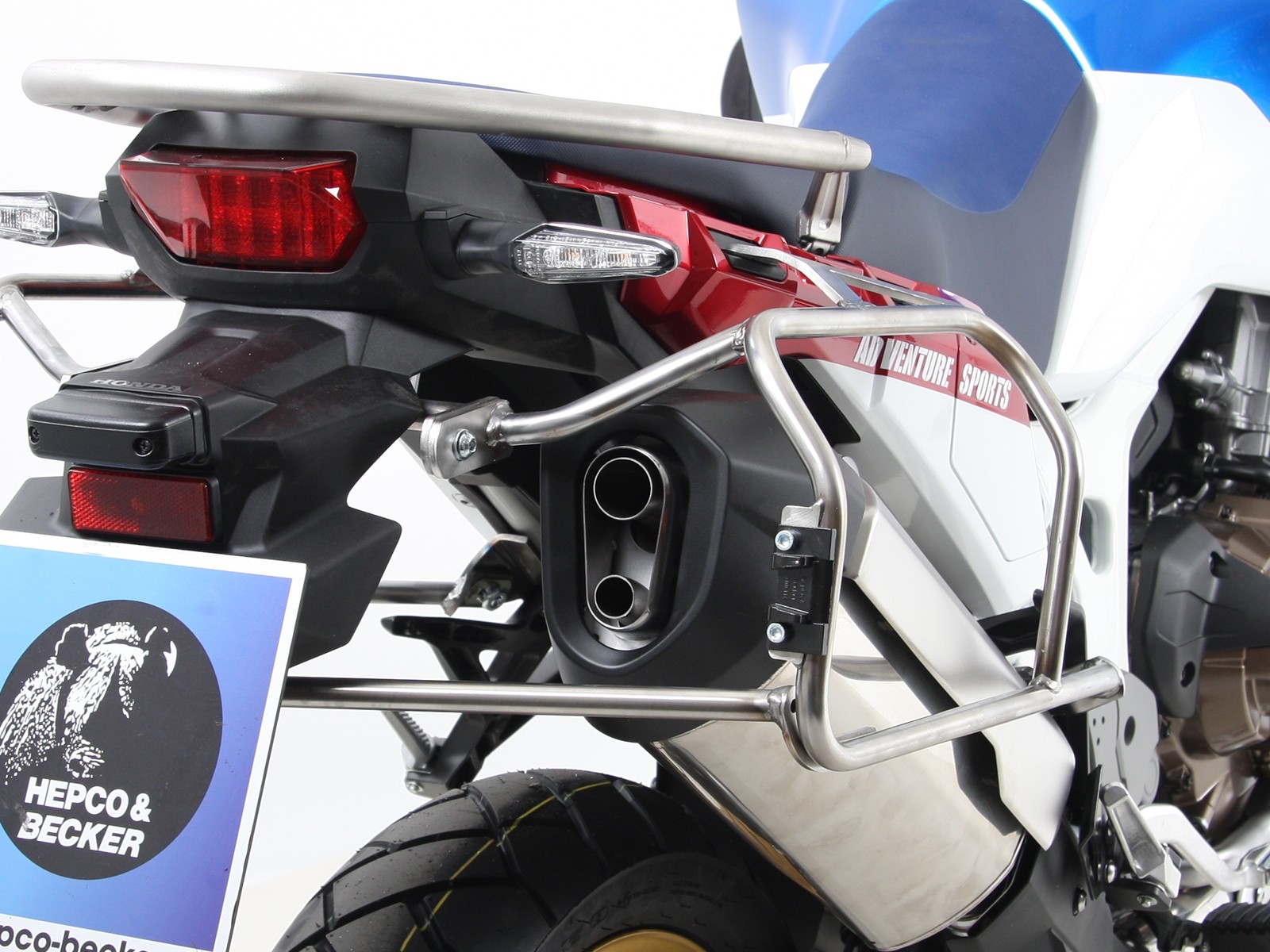 Xplorer Cutout Kofferset silber + Cutout-Träger silber für Honda CRF1000 Africa Twin (18-19)