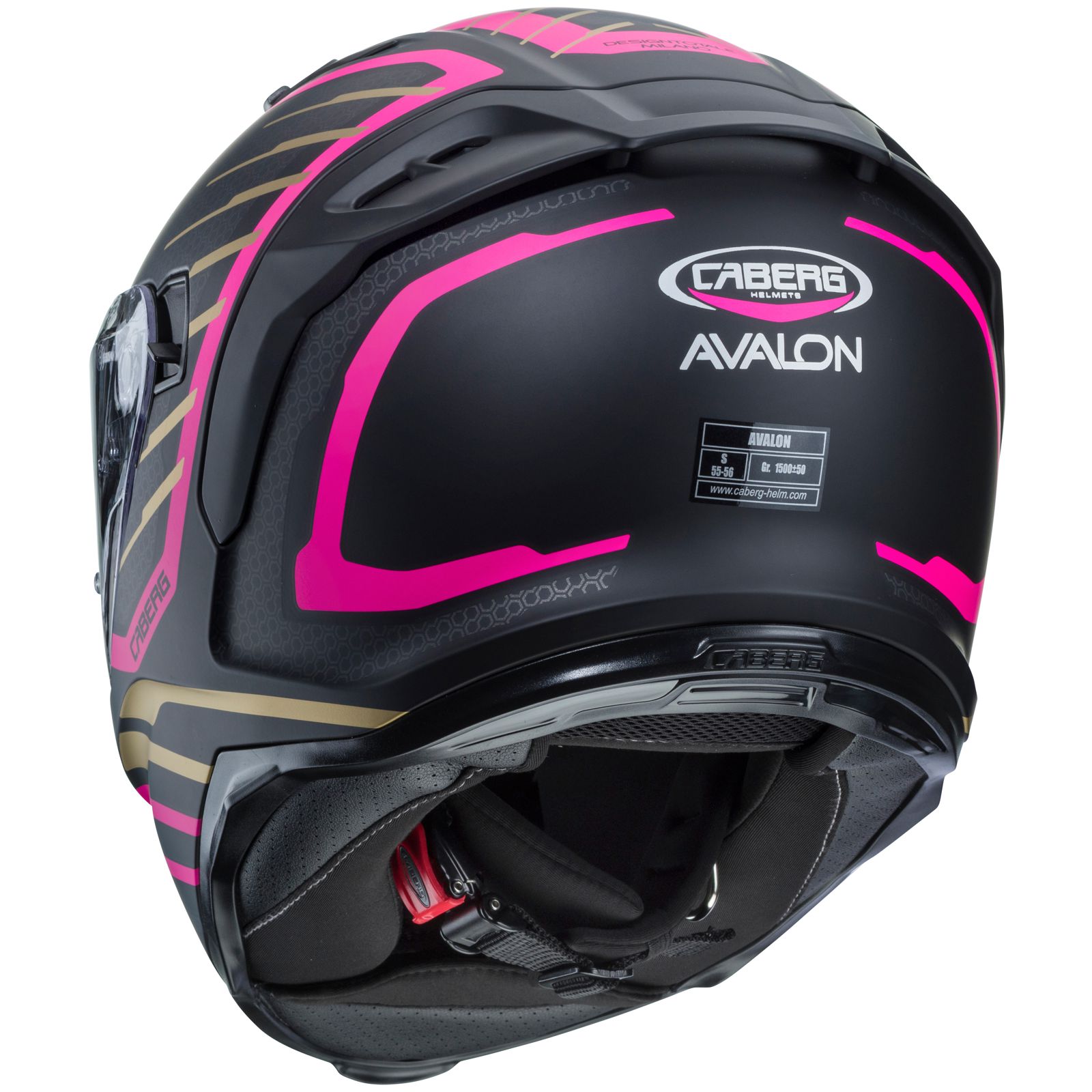 Caberg Helm Avalon Forge, matt-schwarz/Fuchsia-gold