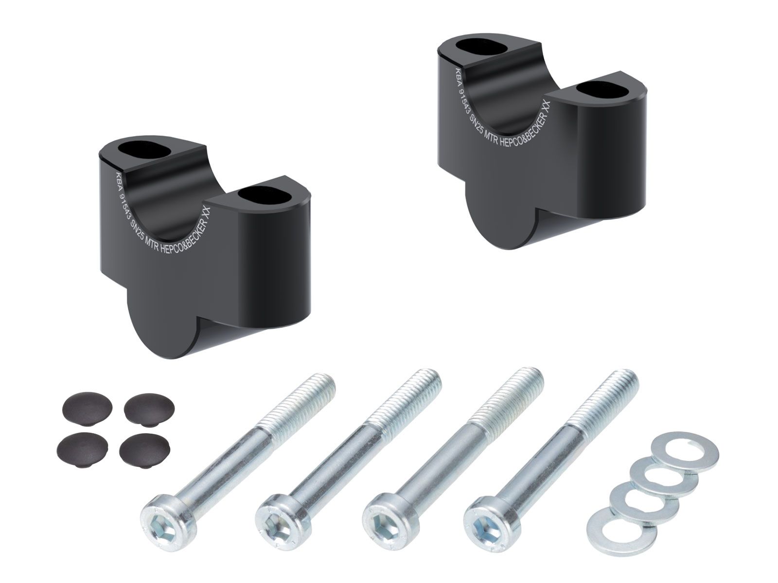Lenkererhöhung H=25 mm schwarz für Honda NC 750 X /DCT (21-) Hepco & Becker