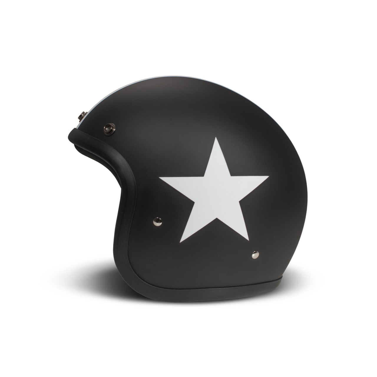 DMD Jethelm Retro, schwarz, matt, Star Black, Fiberglas, ECE 22.06