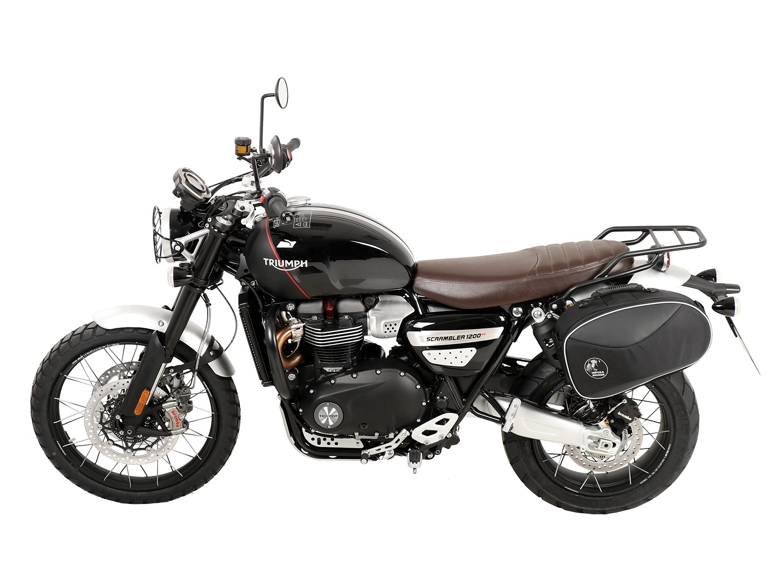Seitenträger einseitig links schwarz C-Bow für Triumph Scrambler 1200 XC (2019-)