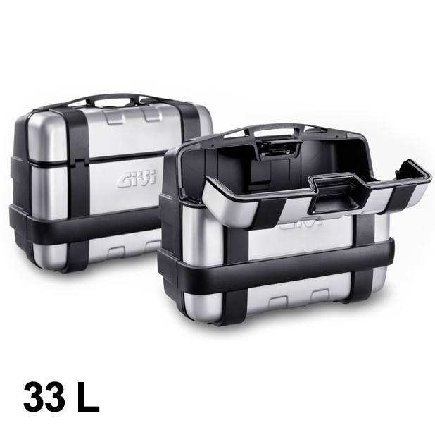 Givi Koffer Satz Trekker 33L schwarz Alu Monokey