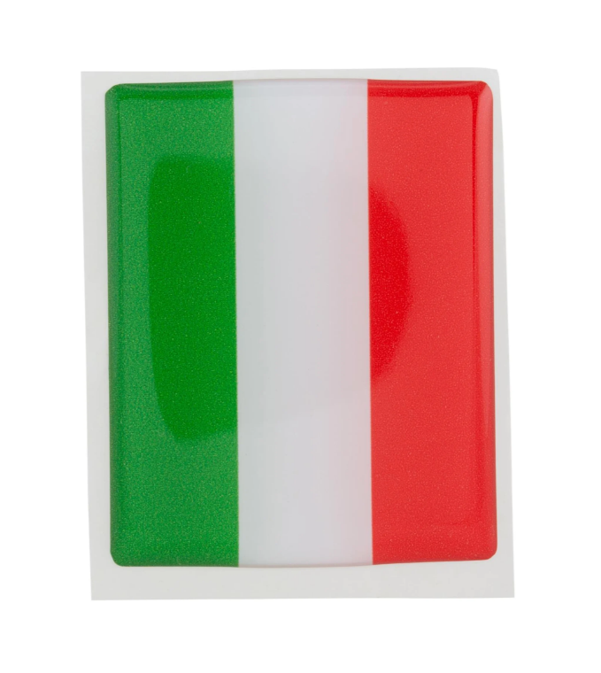 Vespa Emblem "Italien" 4-Eck Kaskade, rot/grün/weiß