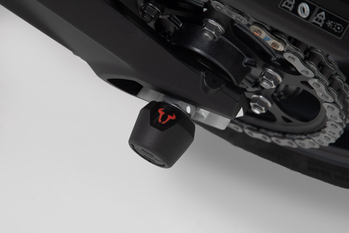 SW-Motech Sturzpad-Kit für Hinterachse schwarz für Yamaha YZF-R1, MT-10 /SP
