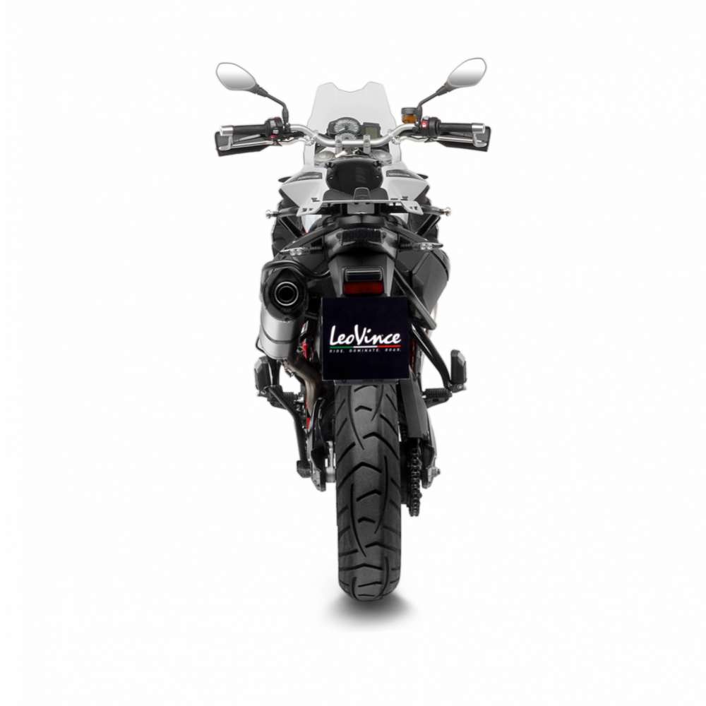 LeoVince Auspuffanlage LV One Evo für BMW F 700 GS /F 800 GS, silber, slip on, E-Gutachten
