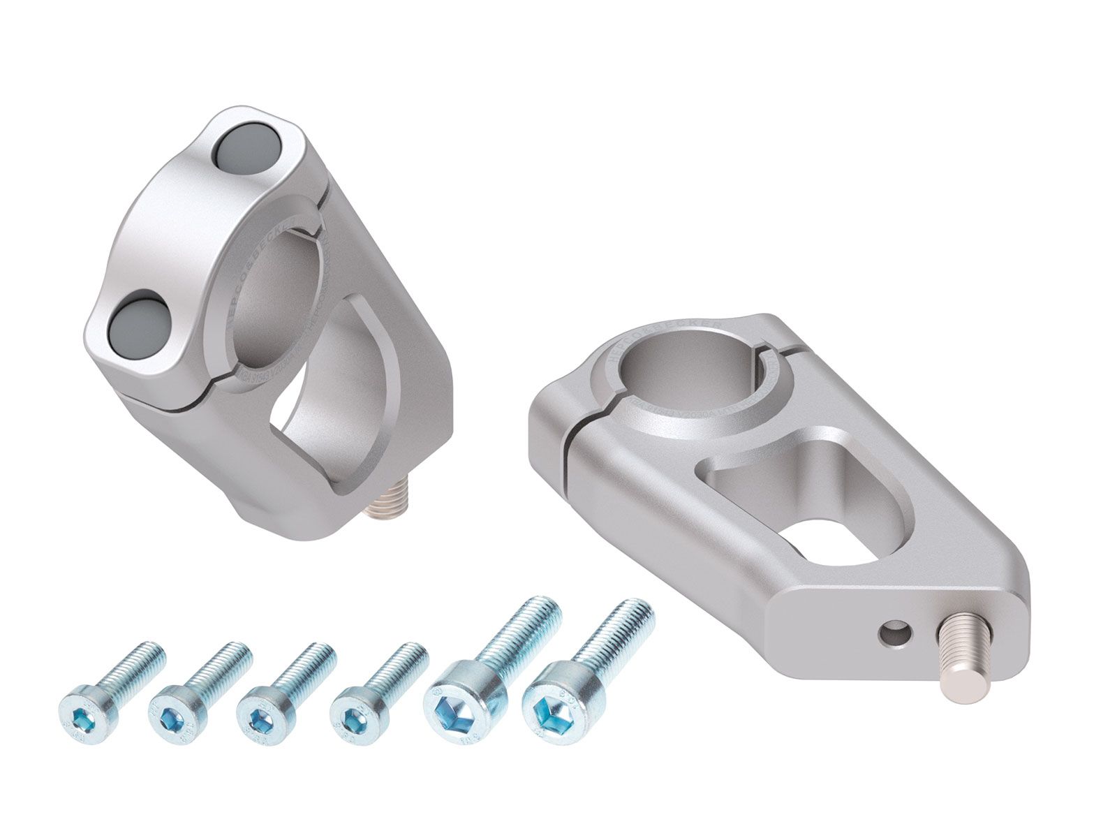 Lenkererhöhung H=20 mm mit Versatz 30 mm zurück silber für BMW R 1200 GS Adventure (08-12)