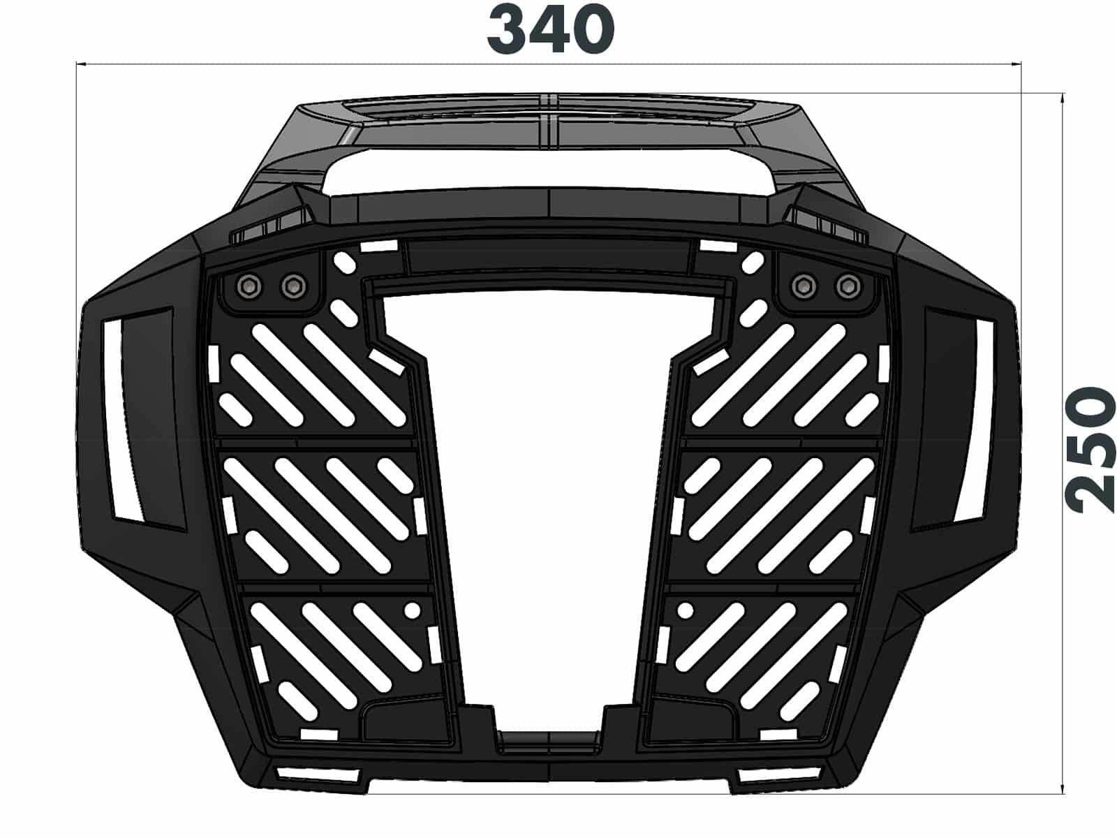 Alurack Topcaseträger schwarz für Honda CMX 500 Rebel (17-) Hepco & Becker
