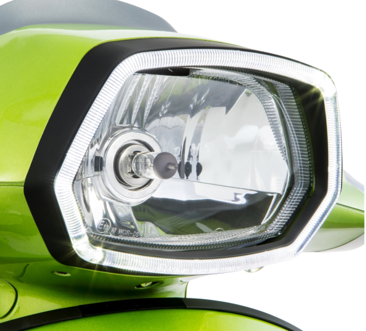 Lampenring chrom LED Leuchtring für Vespa Sprint 50ccm 2T/​4T ('13-'18)