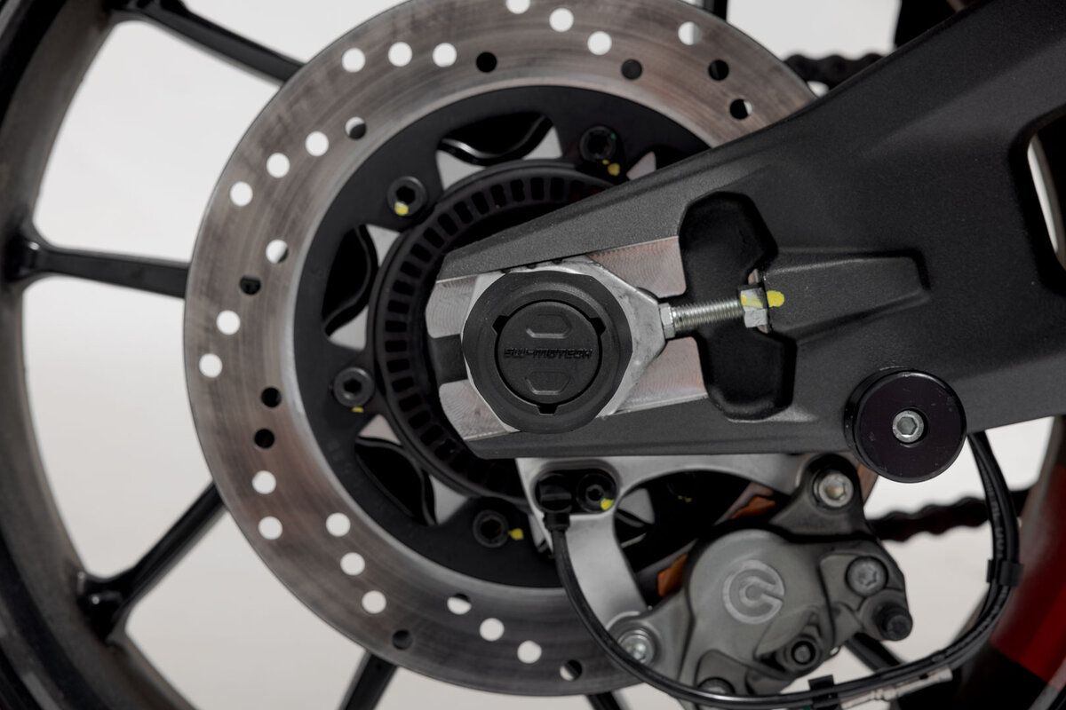 SW-Motech Sturzpad-Kit für Hinterachse für Ducati, KTM, Husqvarna Modelle