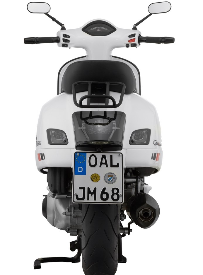 Gepäckträger hinten 70's für Vespa GTS/​GTV/GT 125-300ccm 4T LC, schwarz matt