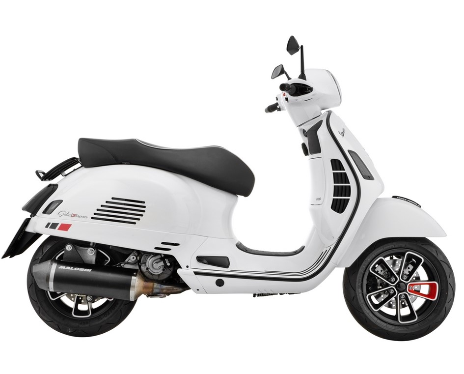 Felge vorne/hinten 12" für Vespa GTS/​GTS Super/​GTV/​GT 60/​GT/​GT L 125-300ccm, schwarz matt/​rot