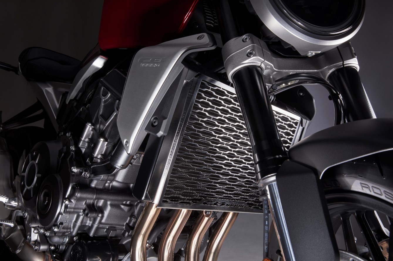 Kühlerverkleidung (Silber) Edelstahl mit CB Logo für Honda CB1000R 2021-