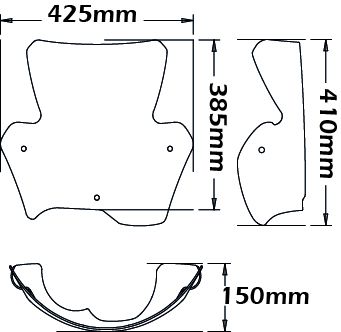 Double Bubble Typ Windschutzscheibe für BMW F 800 R (09-14), klar