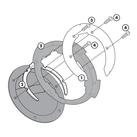 Tankbefestigung TANKLOCK für Tankrucksäcke Givi