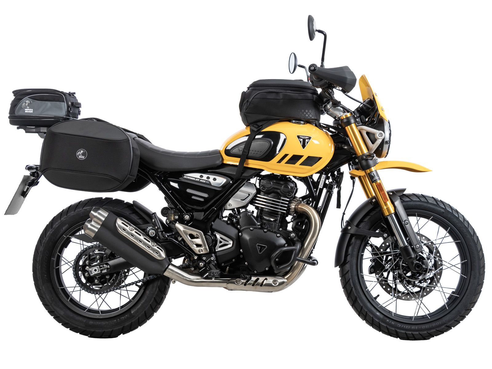 C-Bow Seitenträger schwarz für Triumph Scrambler 400 XC (25-) Hepco & Becker