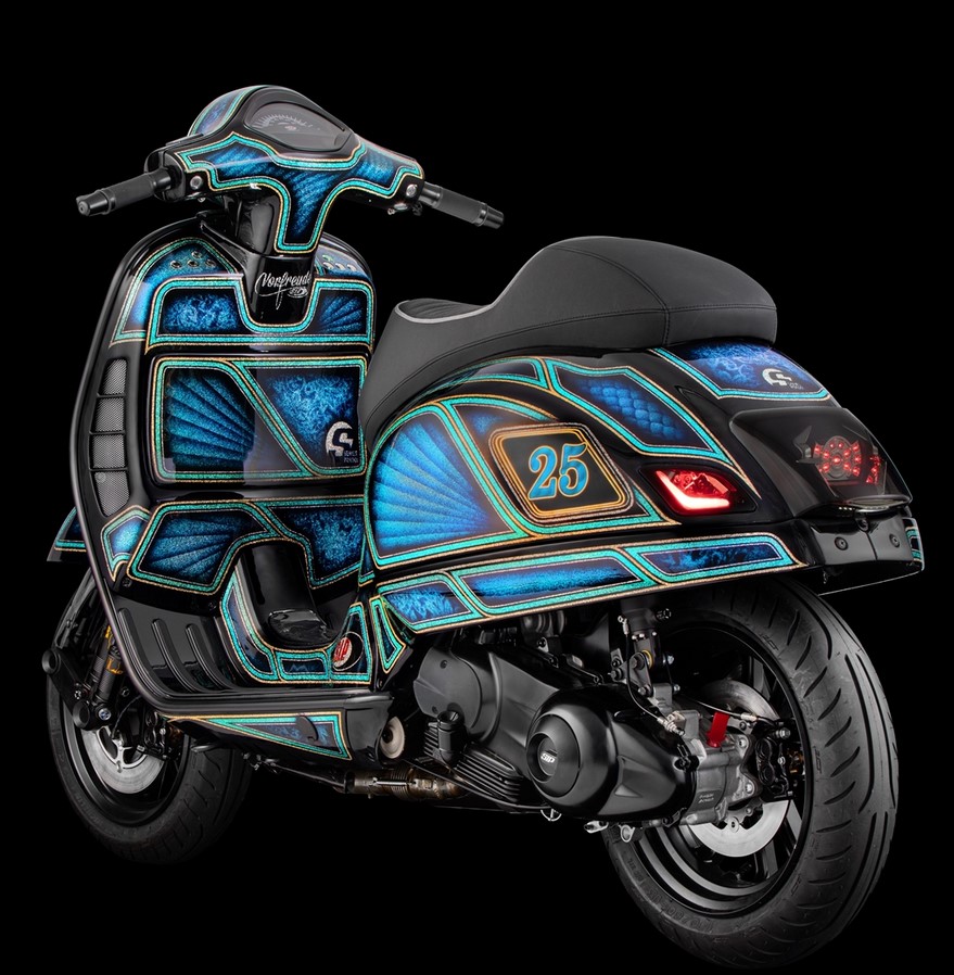 Abdeckung Variodeckel für Vespa, schwarz matt