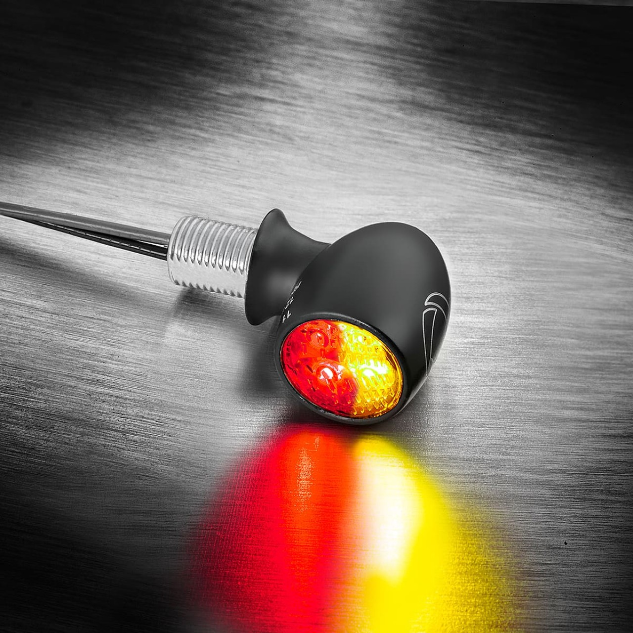 Kellermann Blinker, Rück- und Bremslicht, Atto DF, Stahl, LED, HL/HR 12 V, schwarz matt