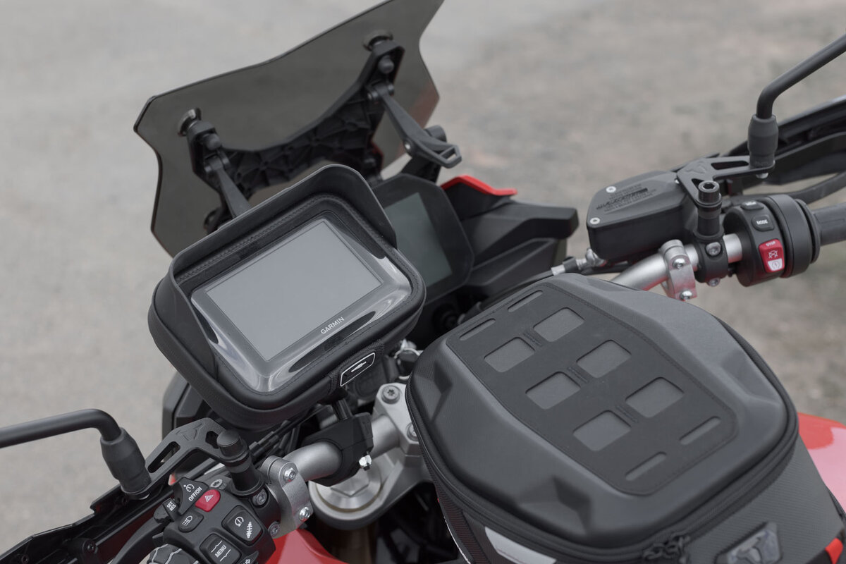 SW-Motech Navi-Halterung Kit T-Lock mit Navi Case für Triumph Tiger 1200 GT /Rally