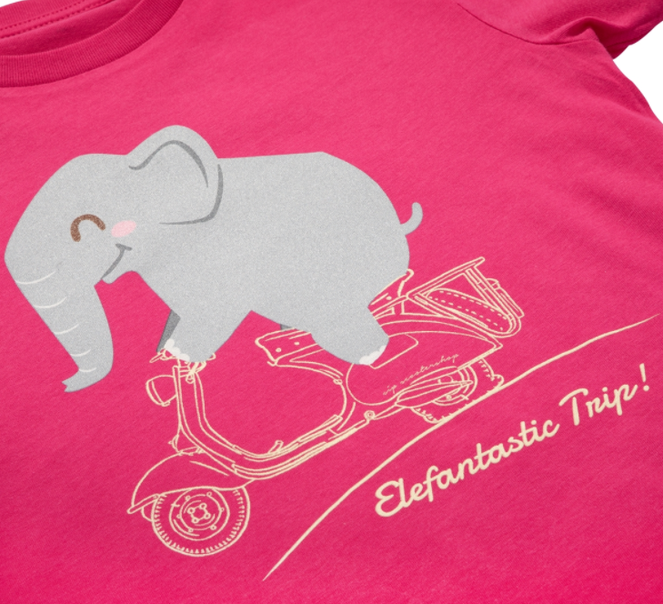 Kinder T-Shirt "Elefantastic Trip!", pink