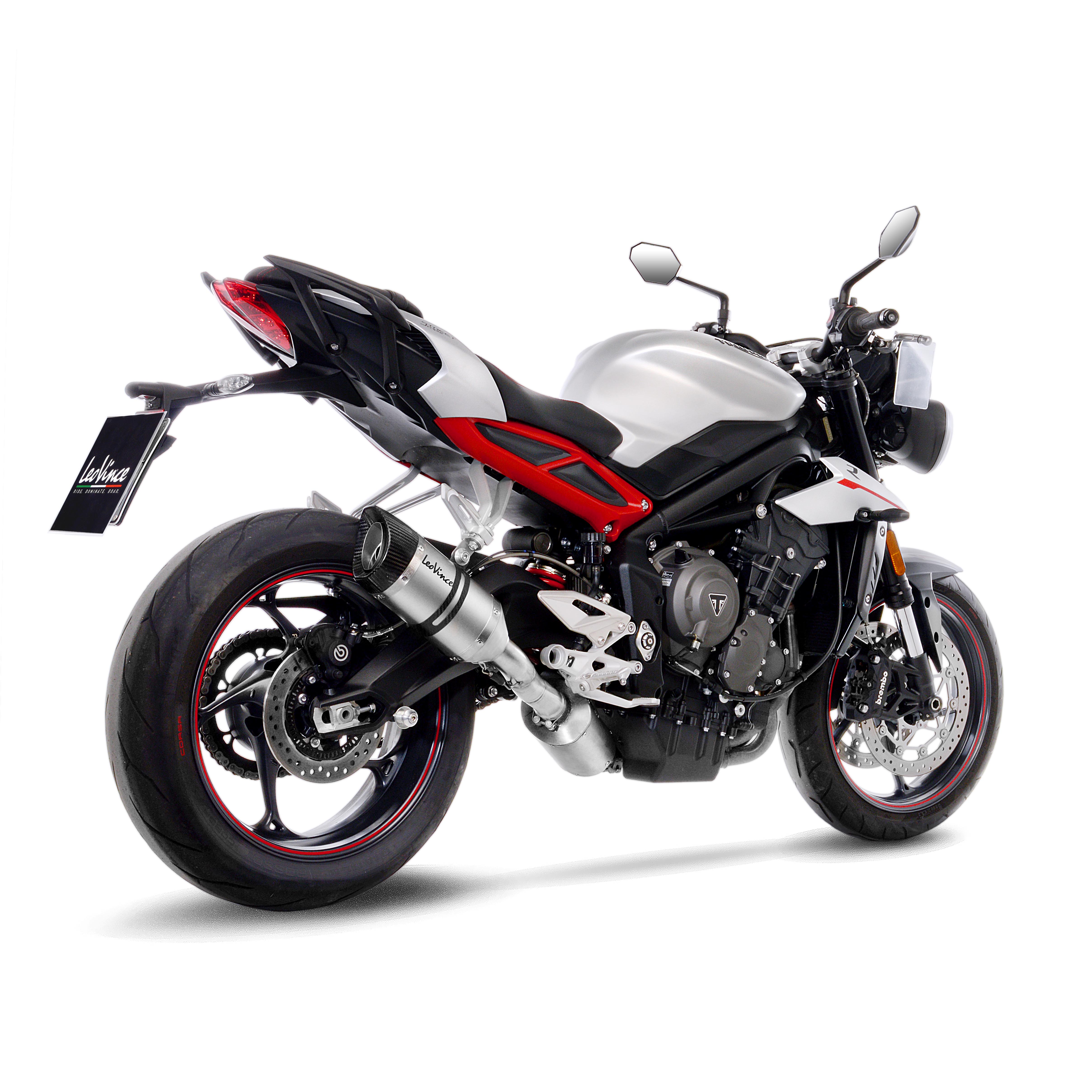LeoVince Auspuffanlage LV Pro, Edelstahl, Slip On für Triumph Street Triple 765 S /RS (18-21), Euro4