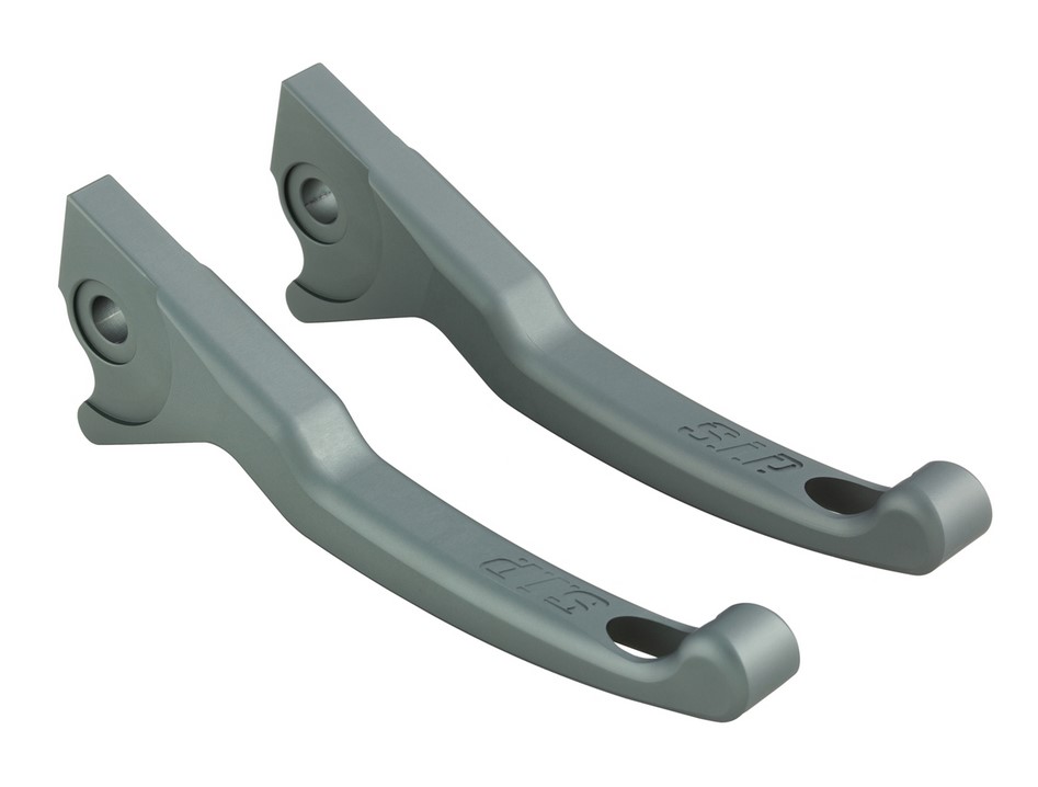Sporthebel Set Bremse Shorty für Vespa, rechts und links, grau matt