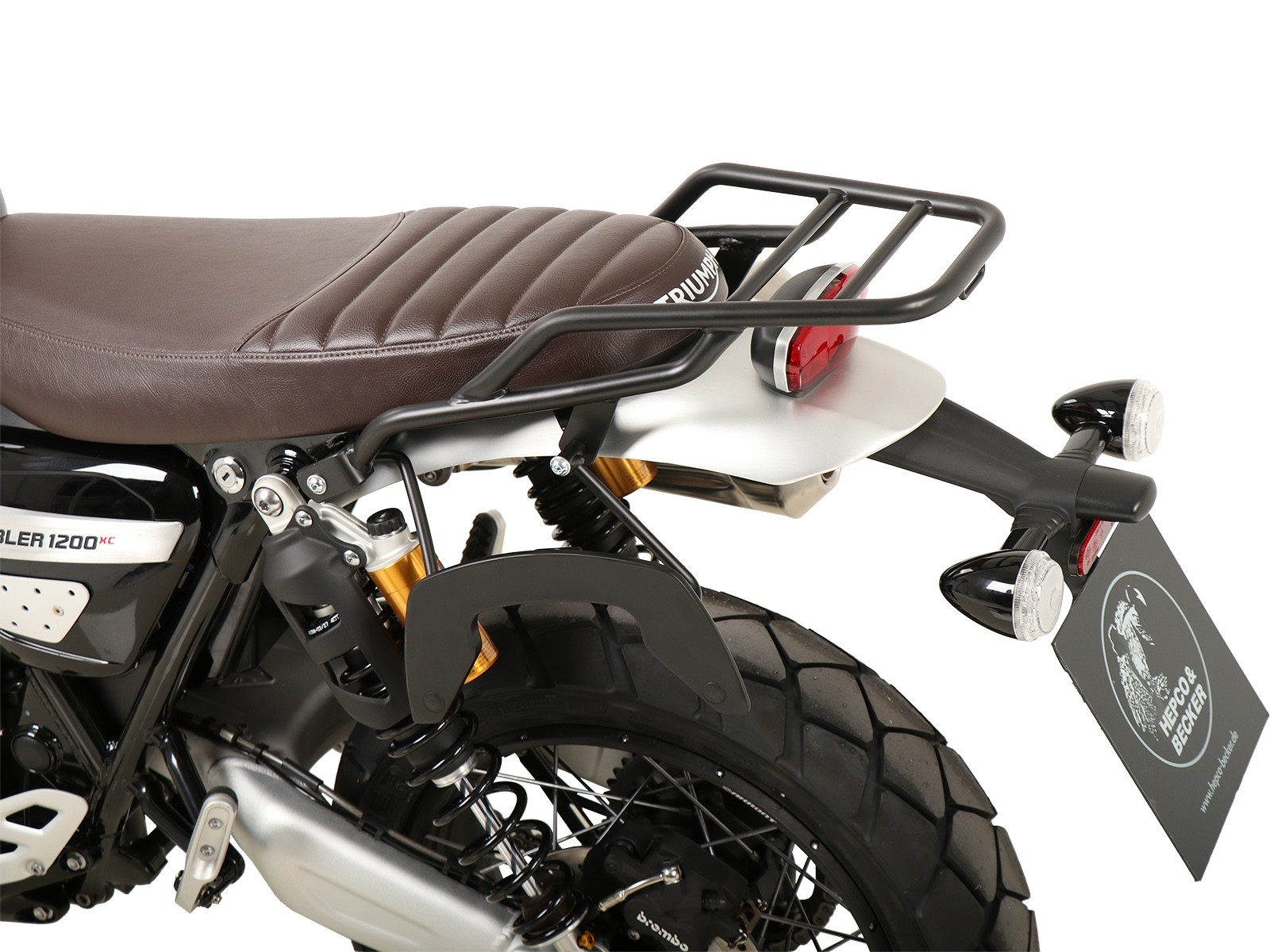 Seitenträger einseitig links schwarz C-Bow für Triumph Scrambler 1200 XC (2019-)