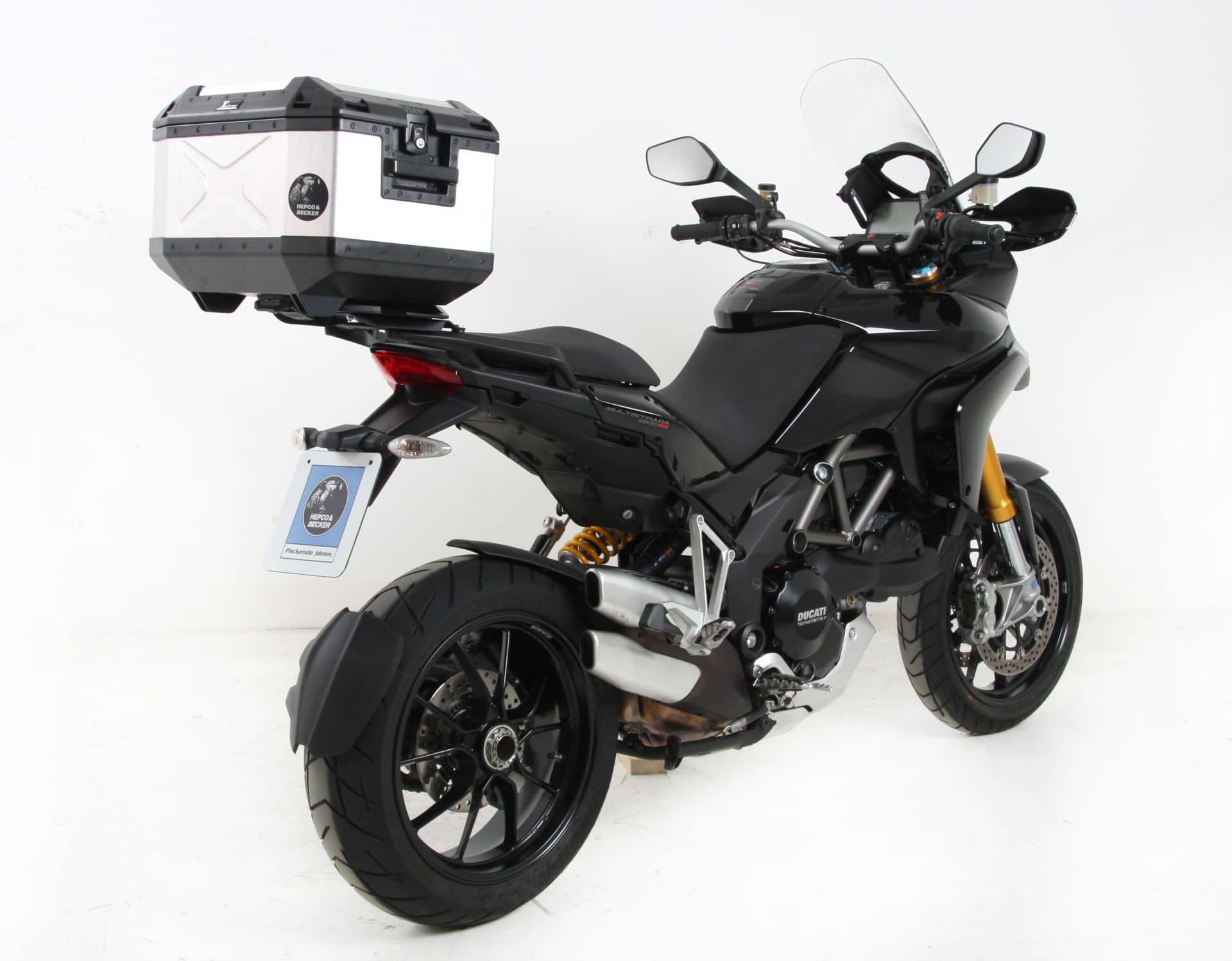 Alurack Topcaseträger schwarz für Ducati Multistrada 1200 /S (10-14) Hepco & Becker