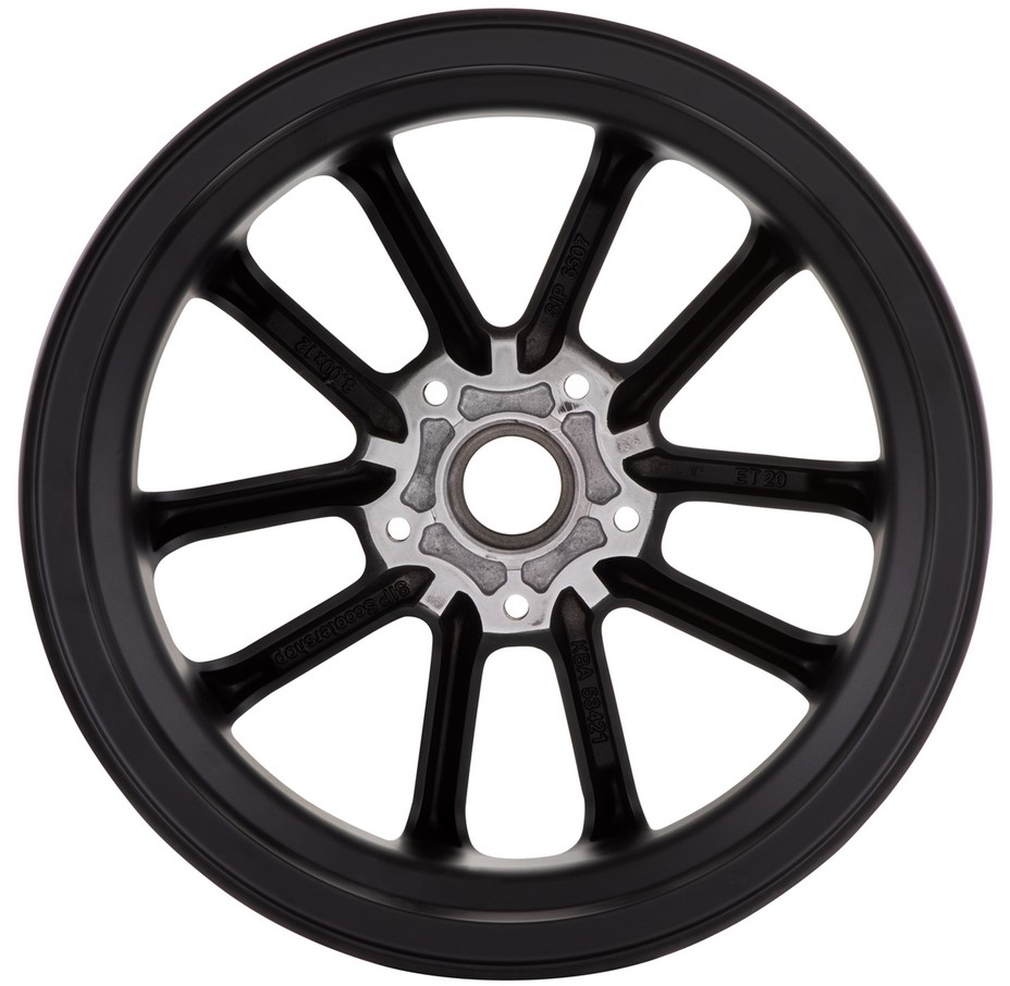 Felge vorne/hinten 12" für Vespa GTS/​GTS Super/​GTV/​GT 60/​GT/​GT L 125-300ccm, schwarz matt