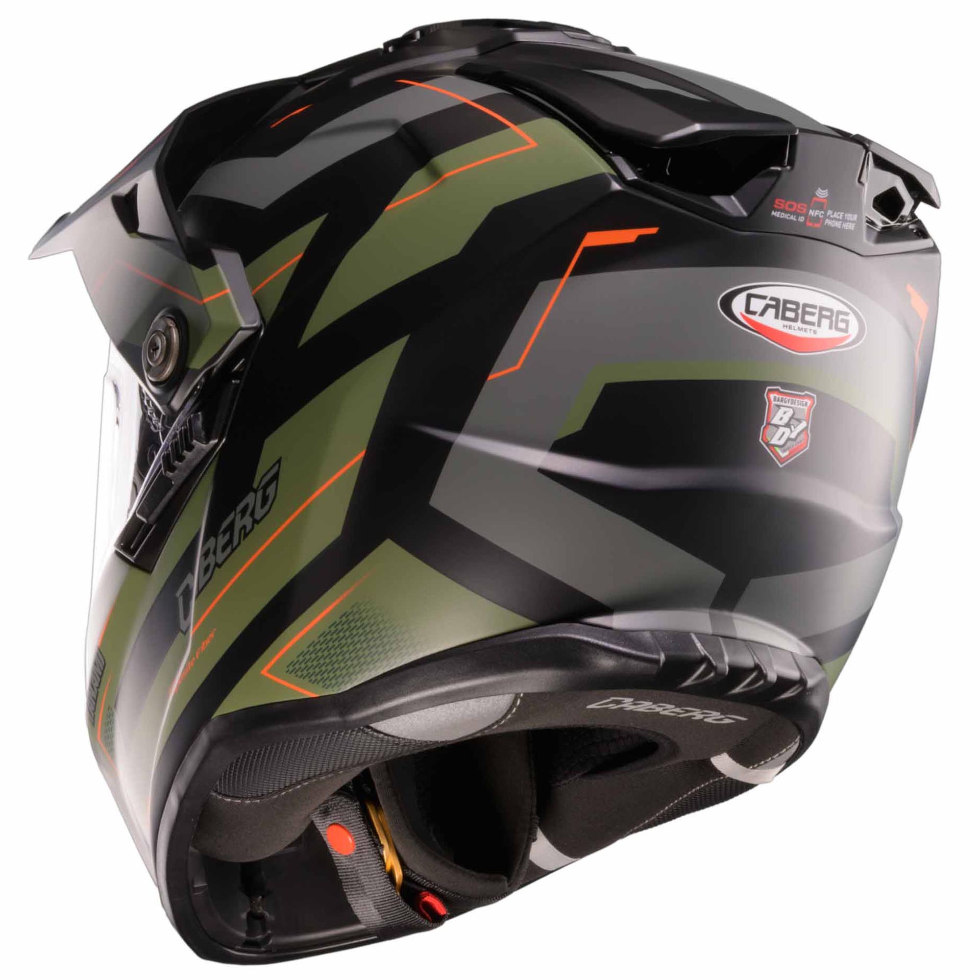 Caberg Helm Tanami Ranger matt-schwarz/military grün-grau