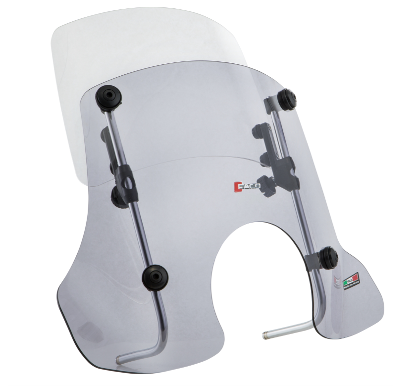 Windschild FACO "Twin-Screen" für Vespa PX 80-200ccm, getönt